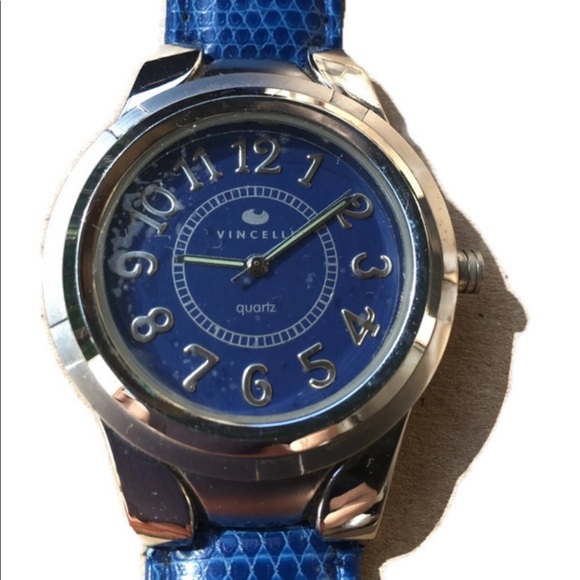 Blue Vincelli Watch with Faux Snake Skin Band - Picture 2 of 7